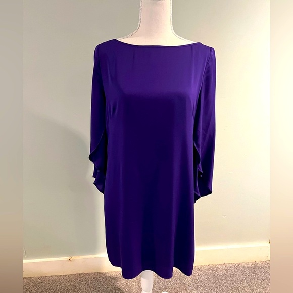 Milly Deep Purple Silk Dress- Stunning on! Size 8 - Picture 1 of 7